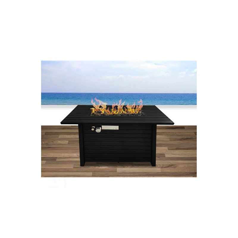 Table de foyer d'extérieur au propane en acier 24 po avec couvercle - CM-1124