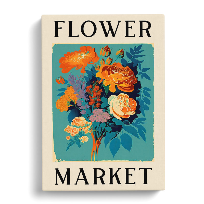 Antique Flower Market Exhibition No.12 - Wrapped Canvas, 50cm H x 35cm W x 3cm D