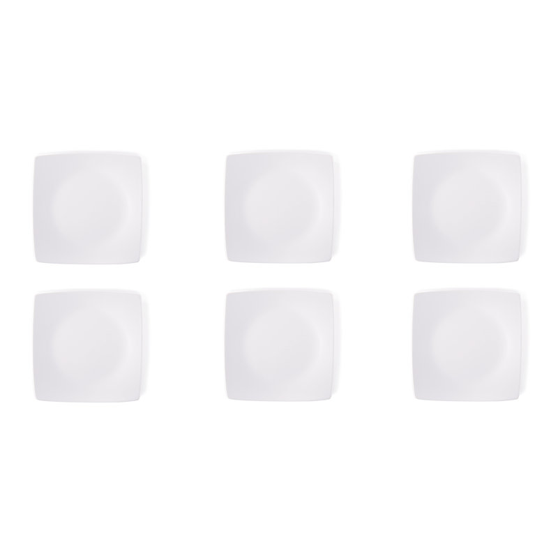 Excelsa Eclipse Set Of 6 Dessert Plates, Black