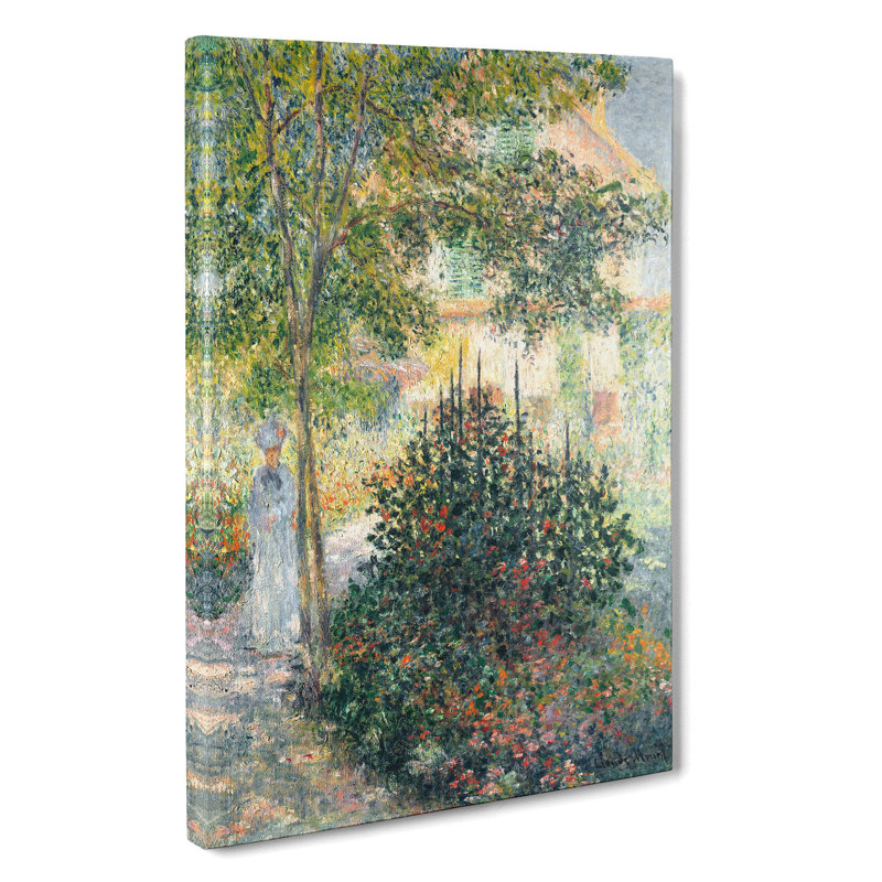 Camille In The Garden At Argenteuil by Claude Monet - Wrapped Canvas Painting, 60cm H x 40cm W x 3cm D