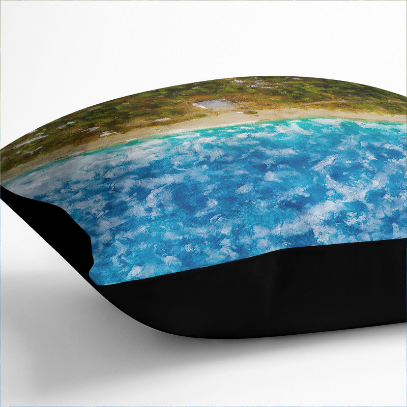 Square Cushion, Black, 40cm H x 40cm W x 15cm D