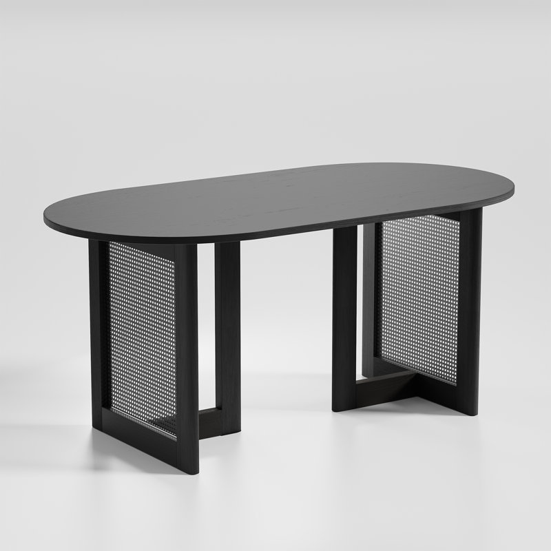 Clee 67" Oval Dining Table, Black
