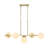 Renley 5 - Light Kitchen Island Pendant with Glass Globe Shades-1051332550-1051332551
