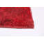Tapis rouge foncé en laine noué à la main de conception unique 8 pi x 10 pi New Age
