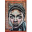 Tapis décoratif abstrait à motif de portrait de femme-1368315486