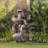 Weather-Resistant Multi Tier Rock Outdoor Floor Fountain with LED lights-138282192-138282195