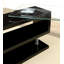 Folden L-Shaped Glass Top Computer Desk-813790374