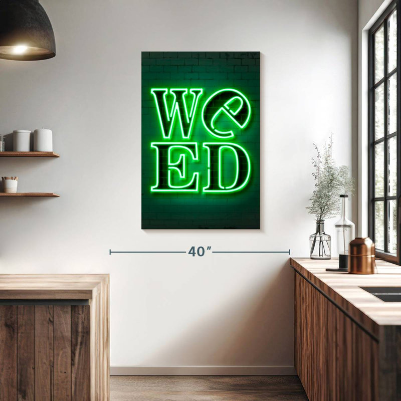 Weed, 39" H x 26" W