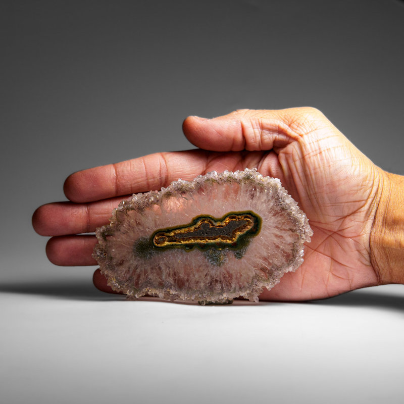 Quartz Stalactite Slice From Uruguay (122 Grams)