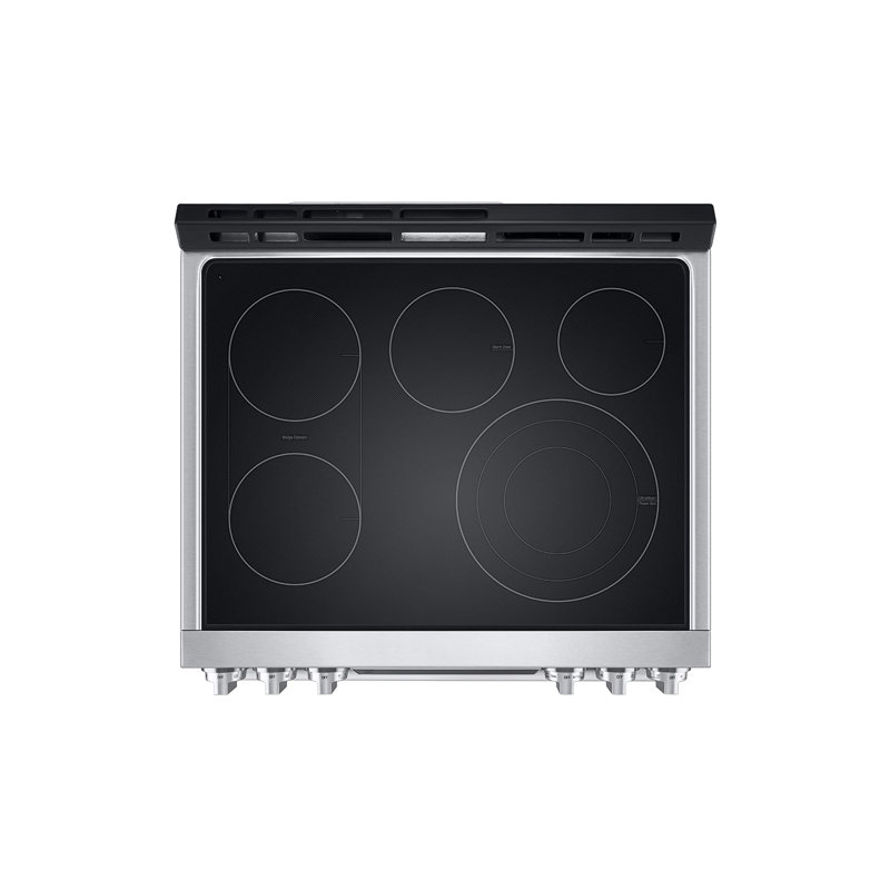 30" 6.3 cu. ft. Smart Slide-in Electric Range with Convection Oven, Stainless Steel