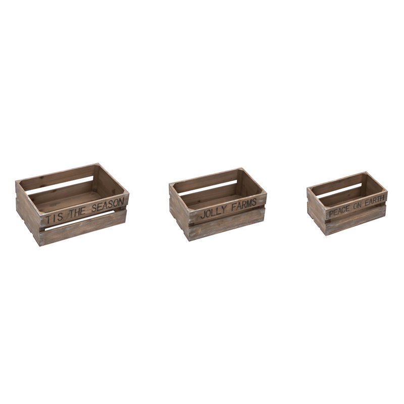 The Holiday Aisle® Solid Wood Decorative Bin