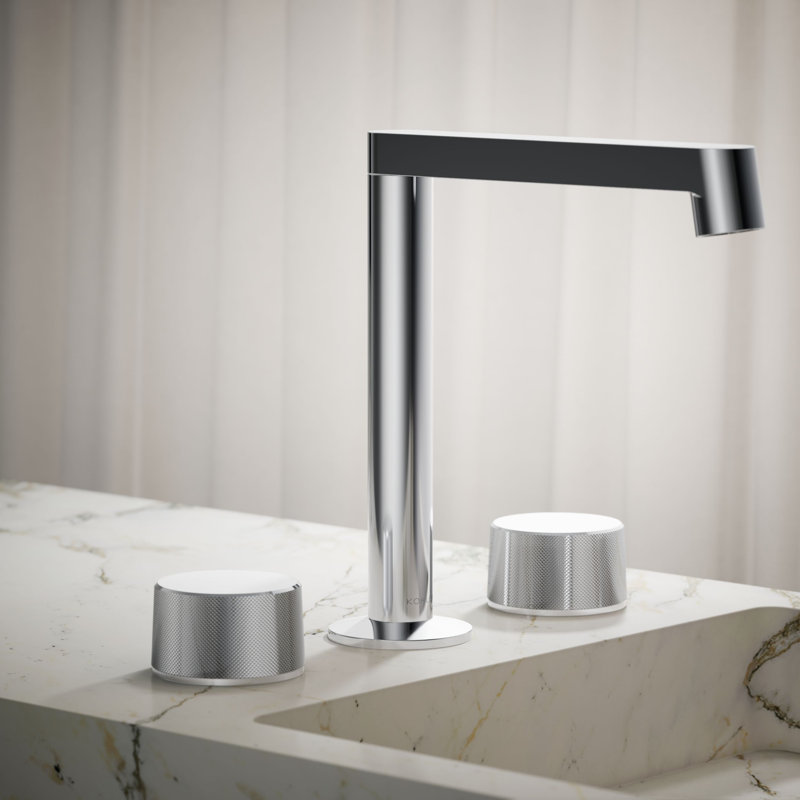 Components™ Bathroom Sink Handles with Oyl Design, Polished Chrome