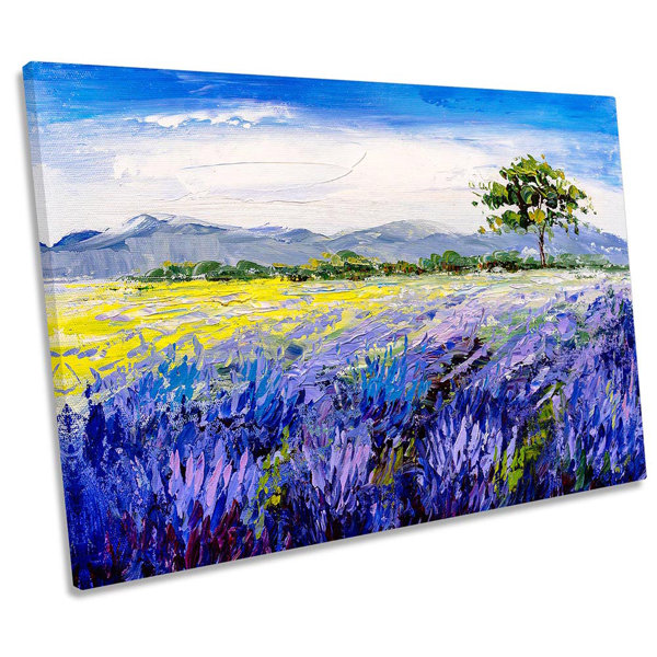 Union Rustic Blue Landscape Tree Repro - Wrapped Canvas Print | Wayfair ...