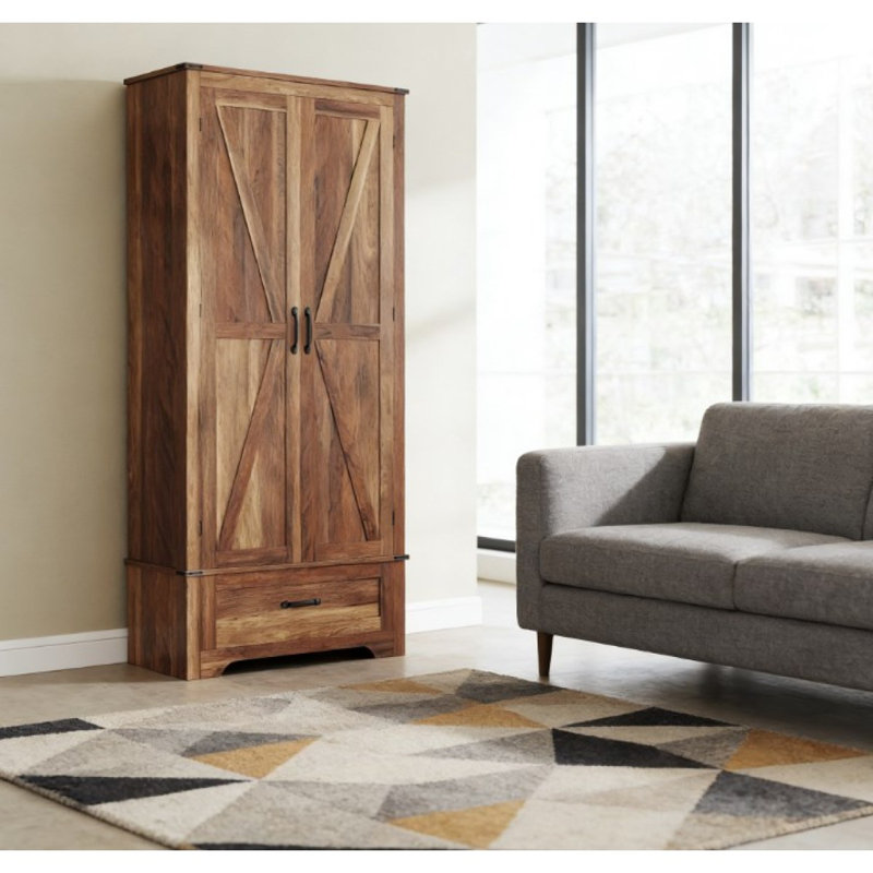 Armoire de cuisine, armoire avec tablettes réglables