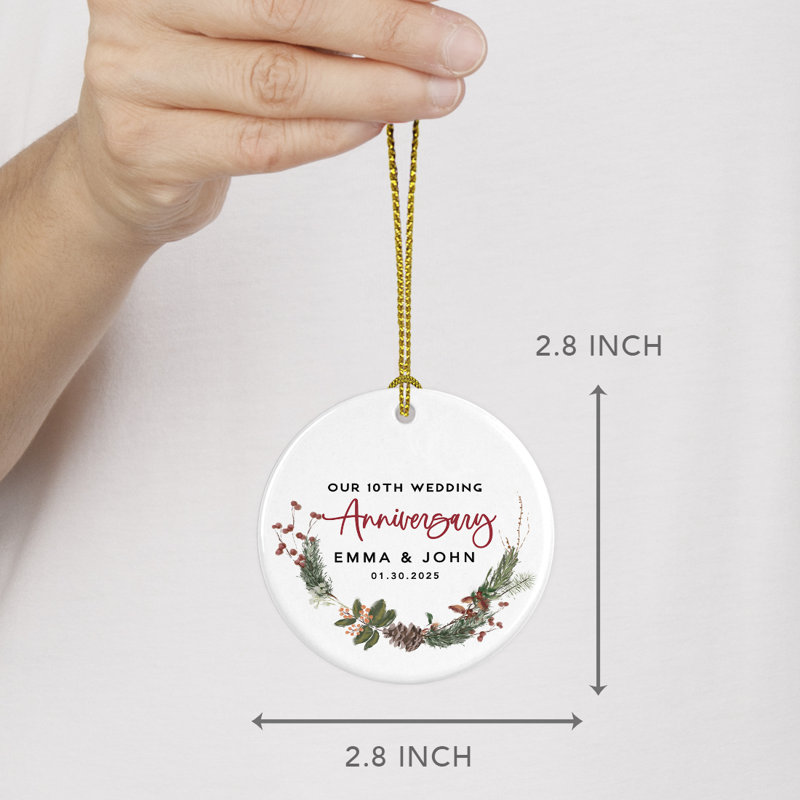 Ornement en forme de 10ème anniversaire de mariage, Oui