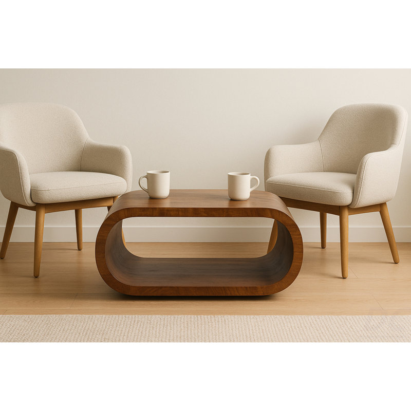 Amaya Coffee Table, Oval, Chestnut, Table