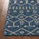 Tapis d'intérieur / extérieur bleu Marshanna