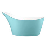 Amalfi 64-1/4" x 31-1/4" Freestanding Soaking Bathtub in Volcanic Limestone™ with No Overflow Hole