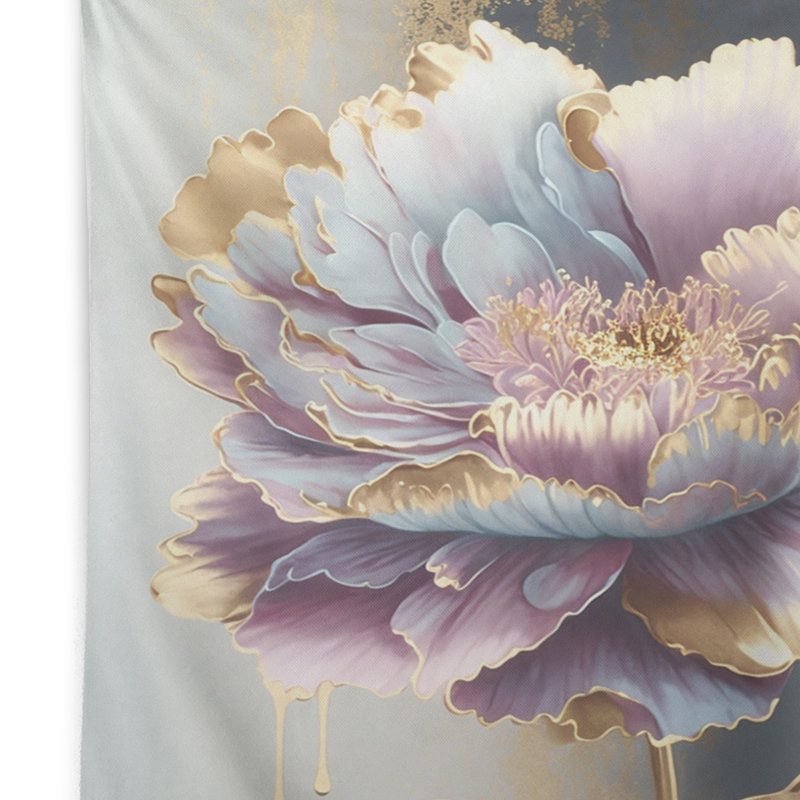 Tapisserie en polyester couleur fleur simple II, H 50 po x l 60 po