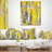 Grey and Yellow Abstract Pattern - Abstract Printed Throw Pillow-89812775-89812771