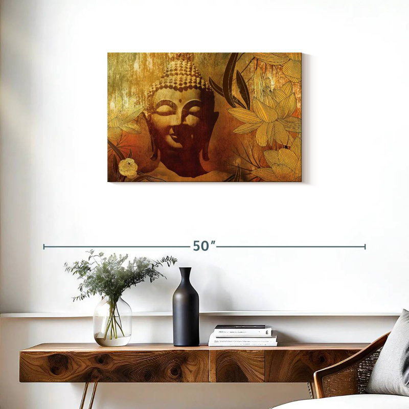 Bouddha floral Leisha, H 20 po x l 30 po