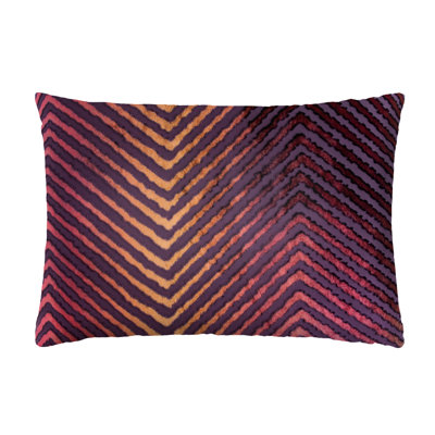 Chevron Velvet Rectangular Pillow Cover & Insert