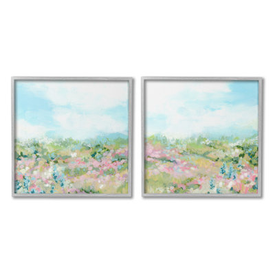 «Abstract Cottage Meadow Single Frame» par June Erica Vess, 2 pièces sur toile