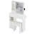 29.2" Small Left Drawer Desktop Vanity Table + Cushioned Stool