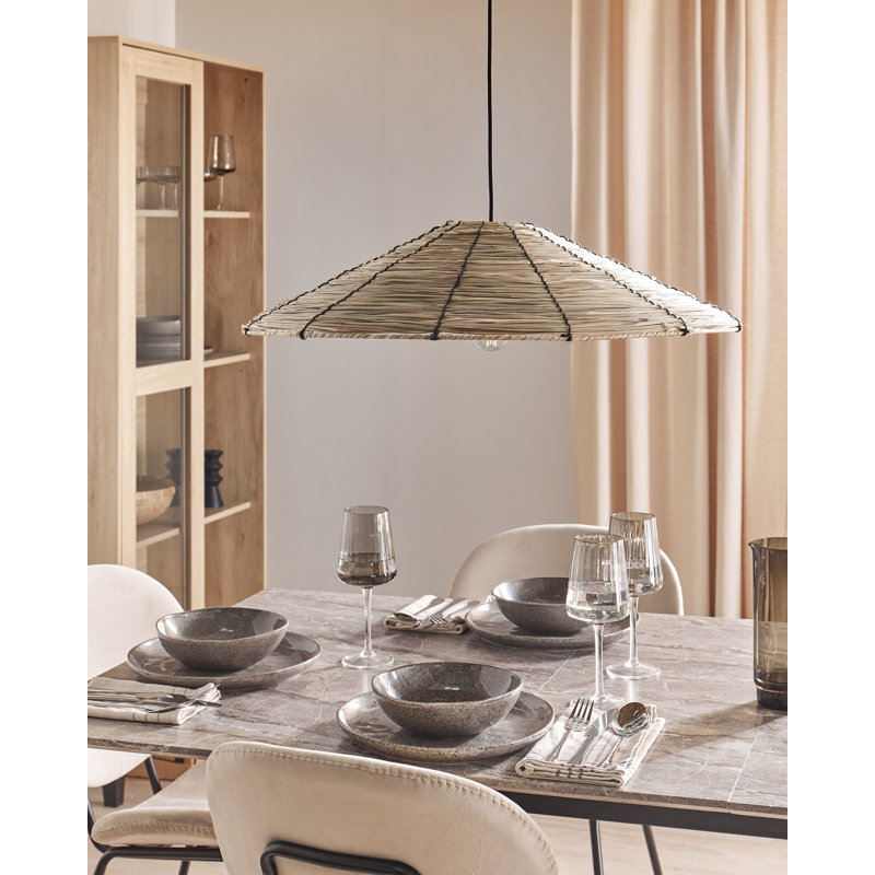 Isla 1 - Light Natural Drum Pendant