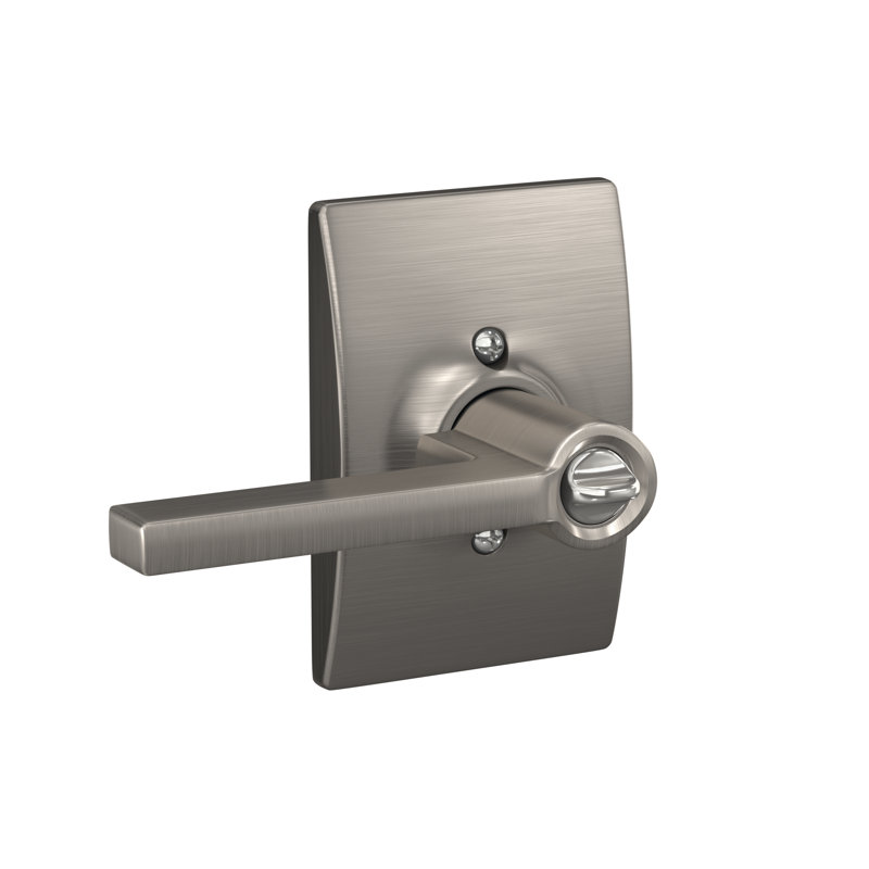 Latitude Keyed Door Lever, Satin Nickel, Yes