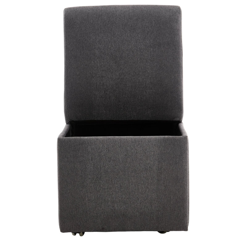 2 chaises de cuisine pivotantes avec fonction de rangement pratique. Confortable pour une utilisation quotidienne. Mousse haute densité. Gris foncé Bois massif à 360 degrés de 2 usages différents. Zone cachée. Revêtement en lin.