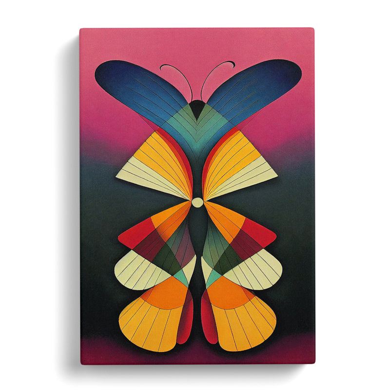 An Abstract Butterfly - Wrapped Canvas, 76cm H x 50cm W x 3cm D