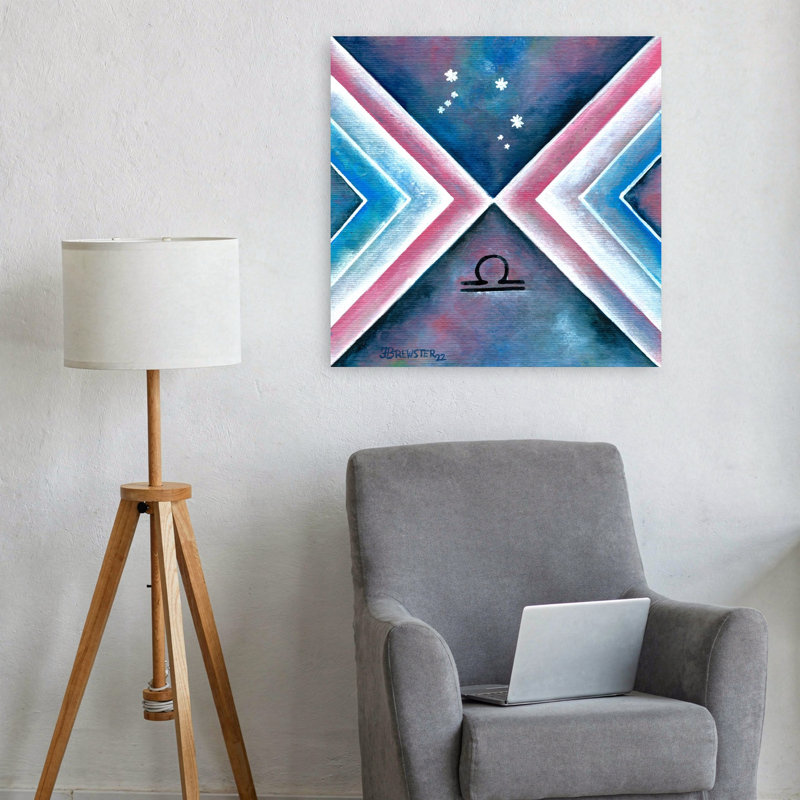 Cosmic Libra Pride Abstract Geometric Contemporary Landscape Nature, impression murale, 24" H x 24" W
