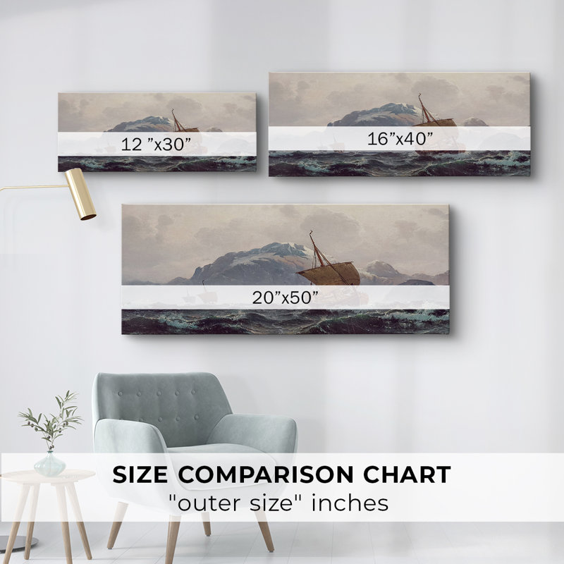 Série nautique-CCCCXCVI- Toile tendue avec châssis - Prêt à accrocher, H 12 po x l 30 po