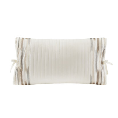 N Natori Hanae Embroidered Cotton Oblong Decorative Pillow