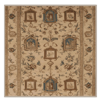 Tapis brun français lavable à la machine