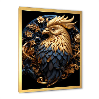 Baroque coq collage - art mural de poulet