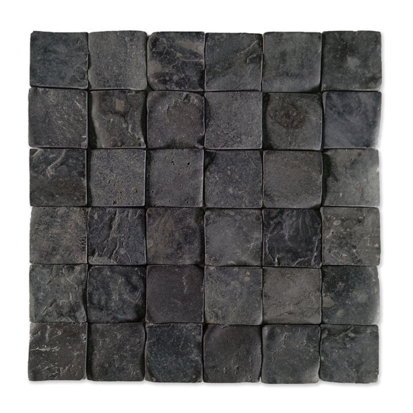 Florida 12" x 12" Natural Stone Grid Pebble Mosaic Wall Tile