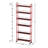 Red 6-Tier Rolling Cart Gap Kitchen Slim Slide Out Storage Tower Rack with Wheels-104579784