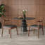 Ensemble de 2 chaises de salle à manger de style Mid-Century avec structure solide et siège tissé à la main-456908293-456908295