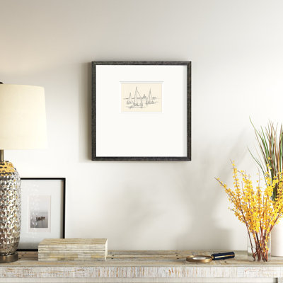 " Coastal Contour Sketch II " Painting Print