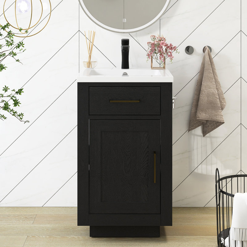 Meuble-lavabo autoportant de 20 po avec plateau en résine