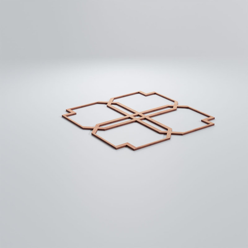 Panneaux muraux décoratifs Englewood, Cerise, H 11 3/8 po x l 11 3/8 po x P 1/4 po