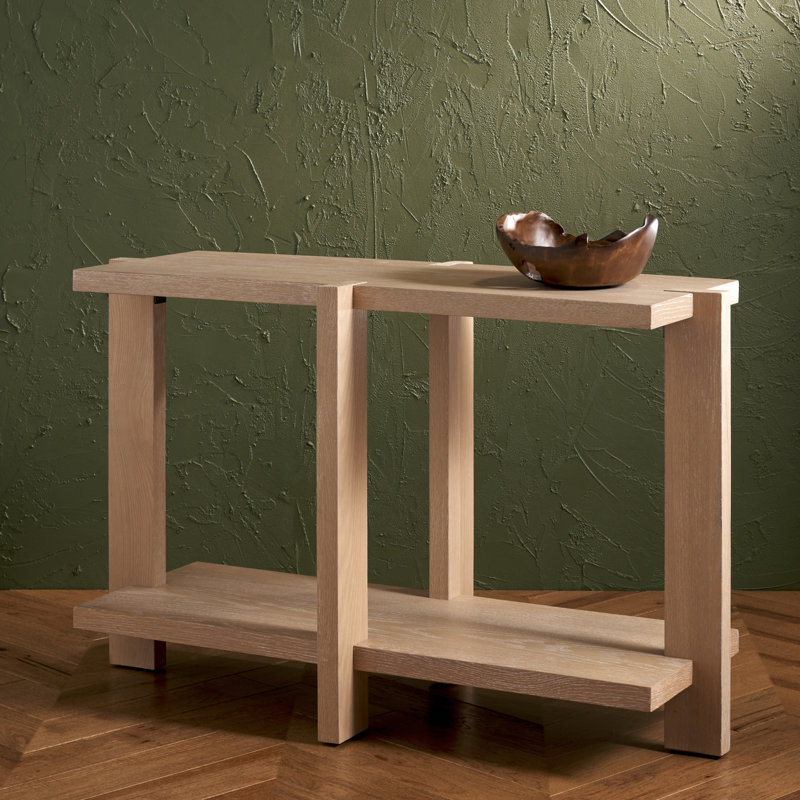 Quigley Rectangle Wood Console Table, Natural