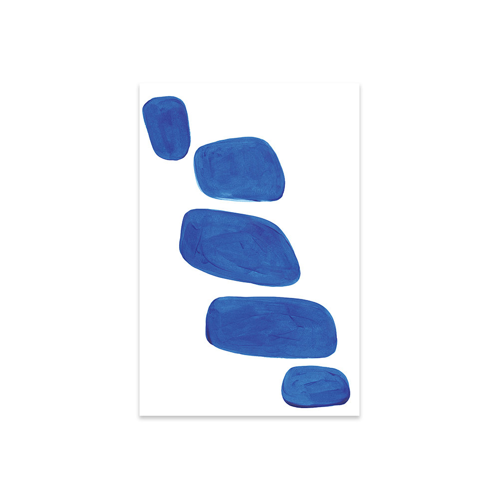 George Oliver Ocean Blue Pebbles by Enshape - Unframed Graphic Art ...