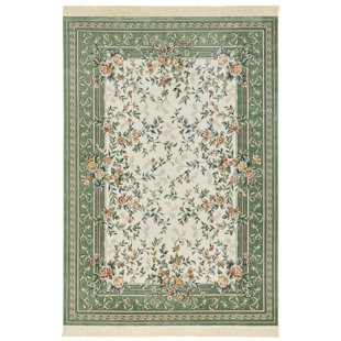 Tufted Cream/Green Rug