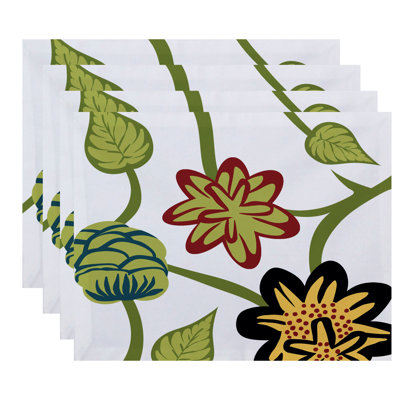 Albus Polyester Floral Rectangle Placemat