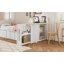 Lit plateforme moderne avec bureau et lit gigogne-118414059