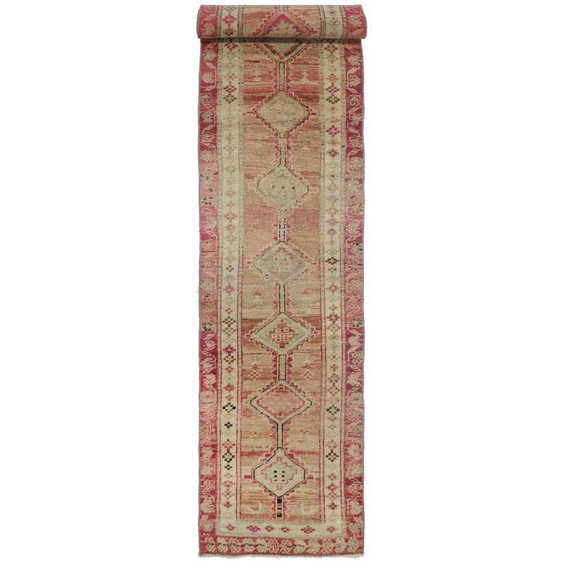 Vintage Turkish Village Rugs One-of-a-Kind Runner 2'7" X 14'8" Area Rug