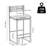 2Pcs Bar Stools With Paper Rope Weave, Metal Base, Modern Style, Suitable For All Occasions, Up To 220Lbs Capacity, 15.44"W X 33.88''H Anywhere,